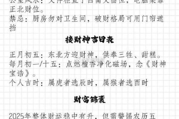 2025除夕财神方位