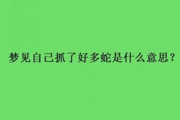 梦见好多蛇怎么回事