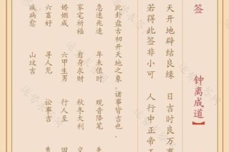 妈祖灵签第31签婚姻