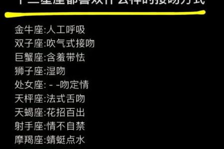 十二星座男敏感吻区