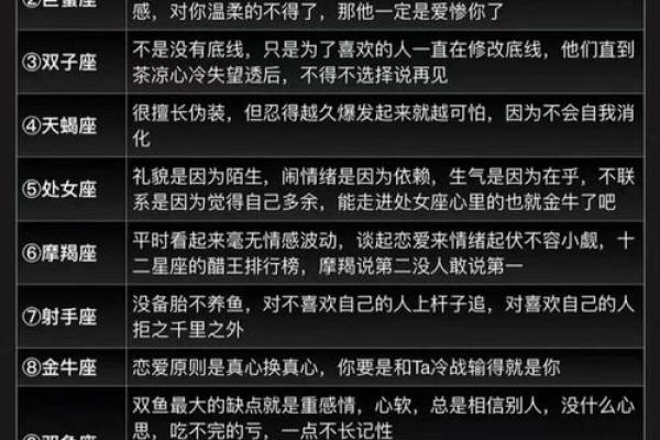 十二星座最烦你的表现是什么