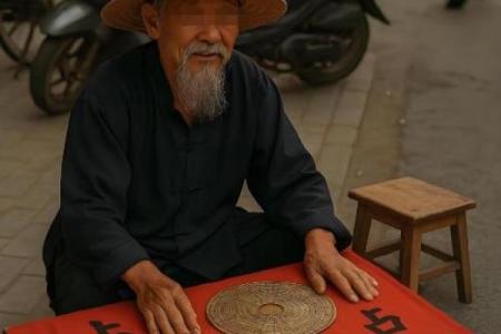 夫人又去摆摊算命